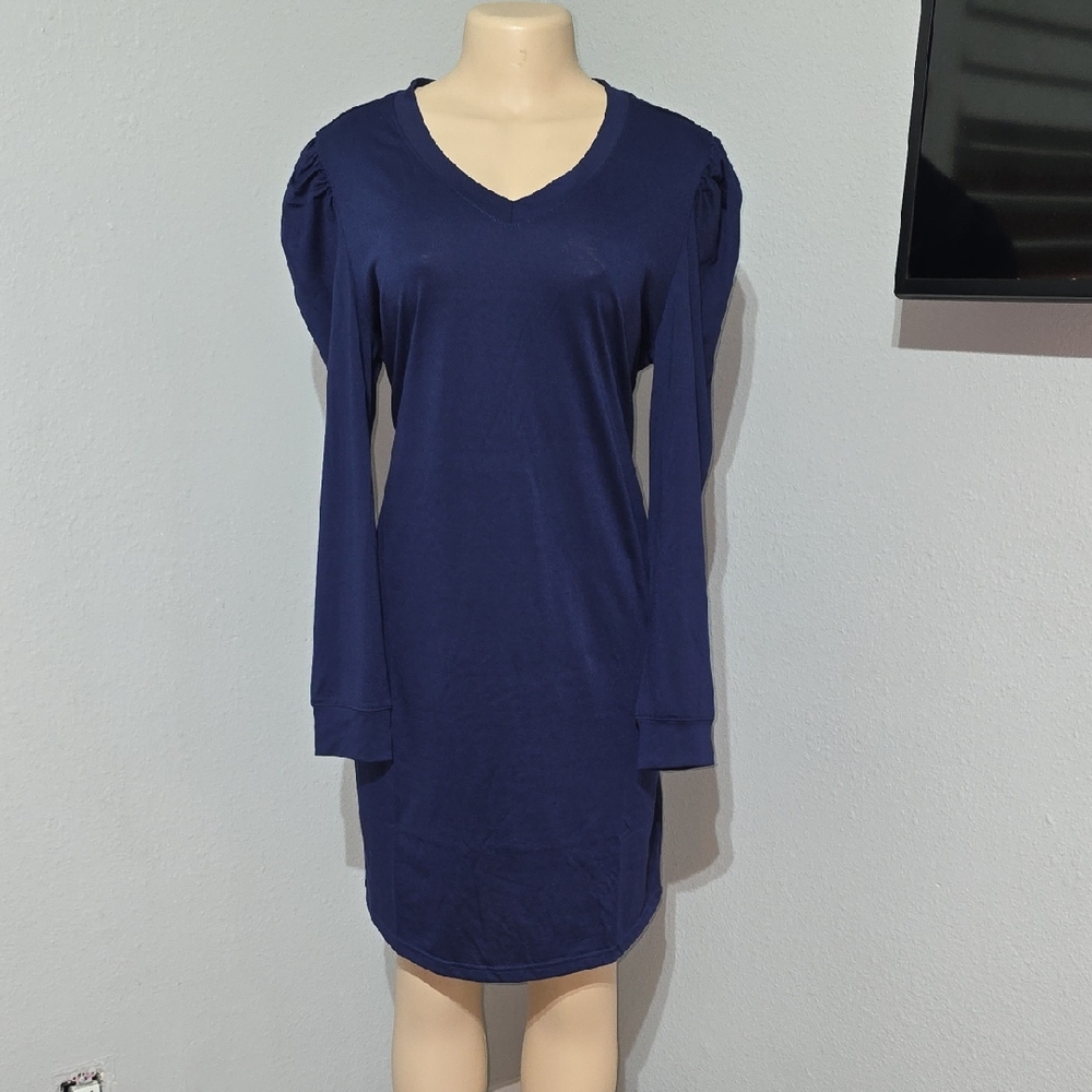 LuLaRoe Navy Long Sleeve Dress